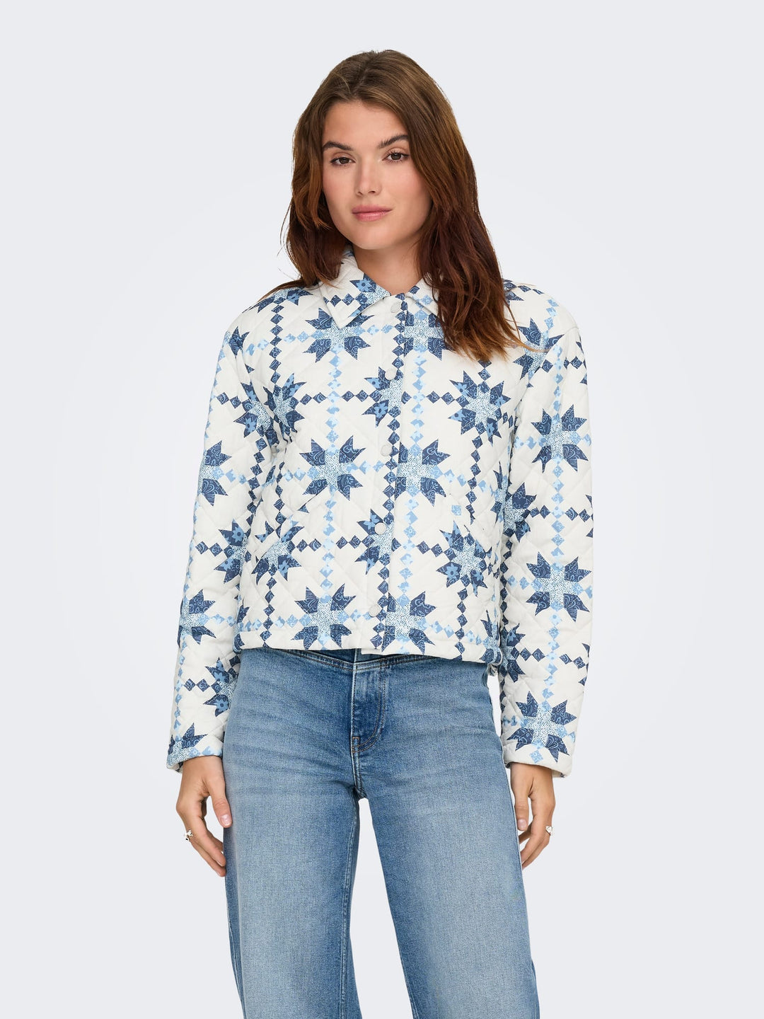 Only ONLBIANA QUILT JACKET CC OTW – dames jack - Wit Dessin