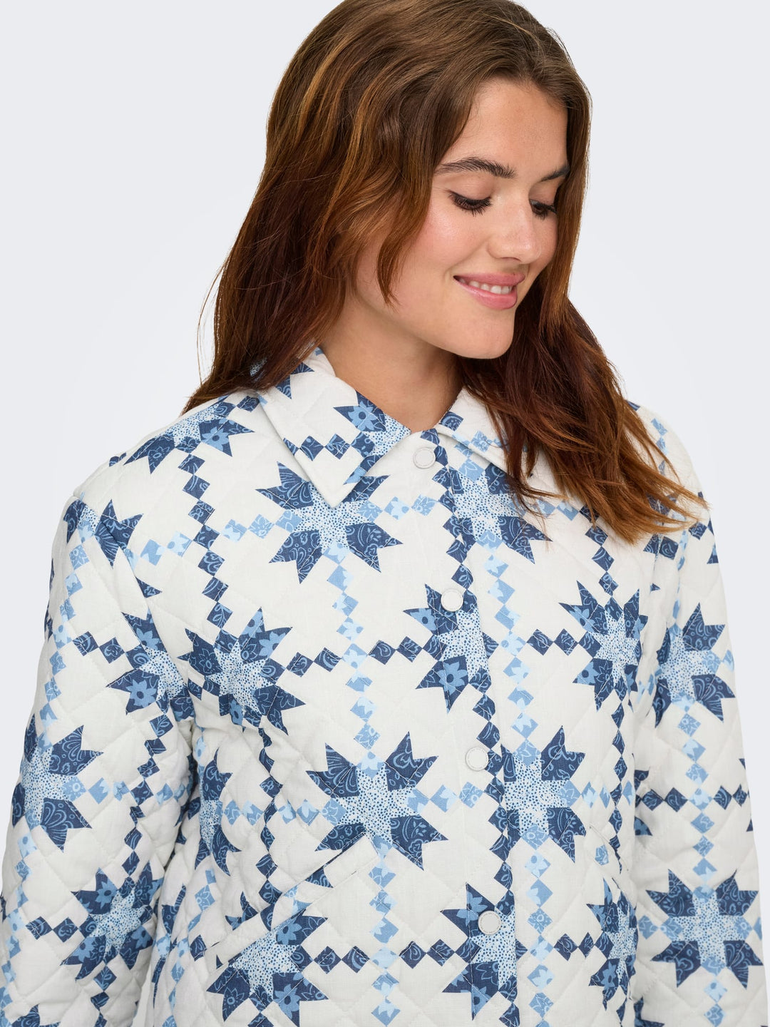 Only ONLBIANA QUILT JACKET CC OTW – dames jack - Wit Dessin