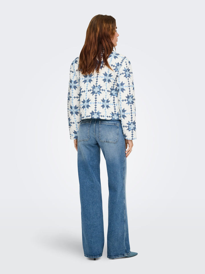 Only ONLBIANA QUILT JACKET CC OTW – dames jack - Wit Dessin