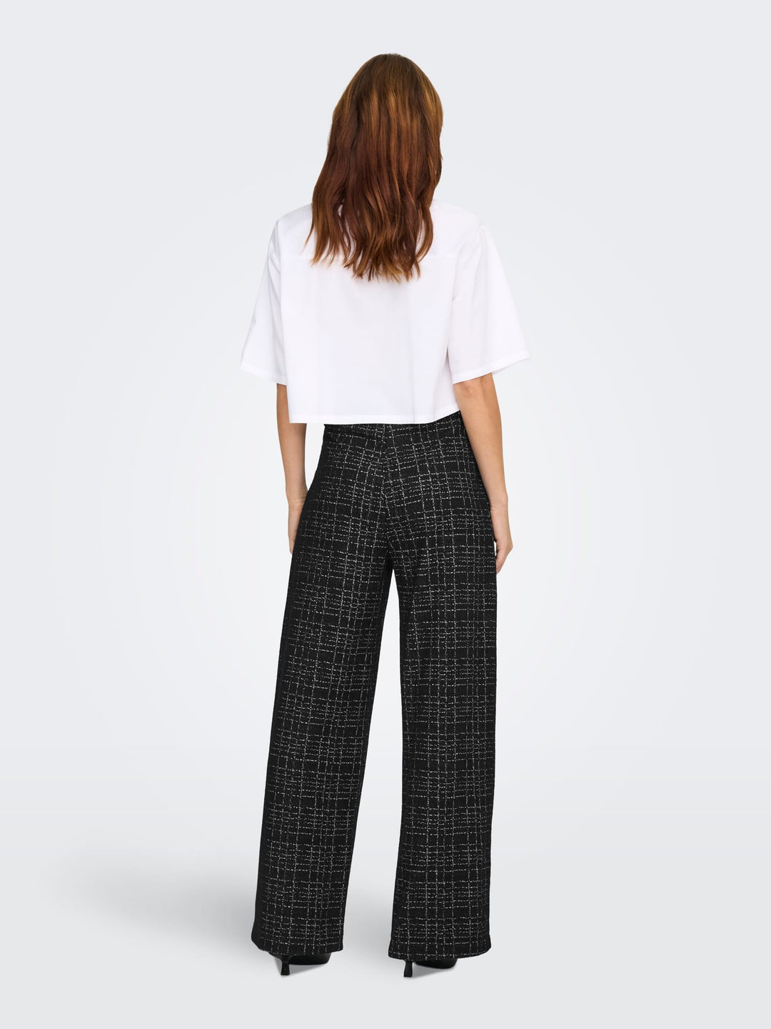 jacqueline de yong 15355928 Dorit lange broek dames zwart dessin - L32