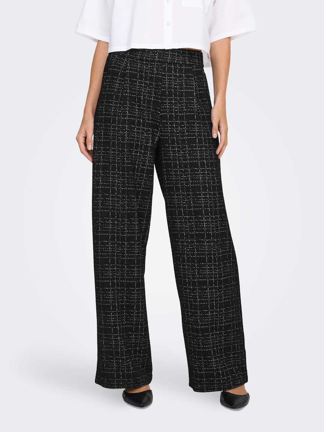 jacqueline de yong 15355928 Dorit lange broek dames zwart dessin - L32