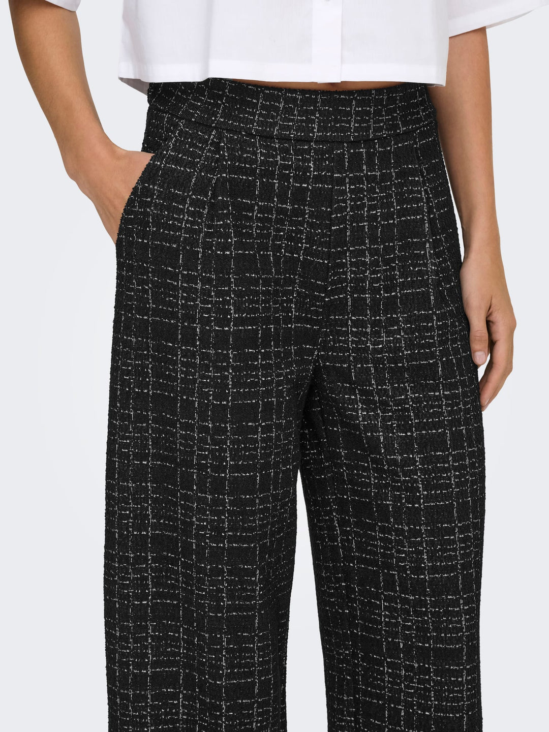 jacqueline de yong 15355928 Dorit lange broek dames zwart dessin - L32