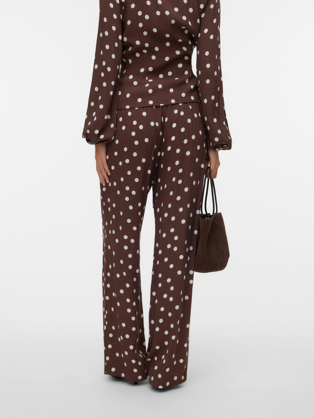 VERO MODA 10347961 Elisa lange broek dames bruin dessin