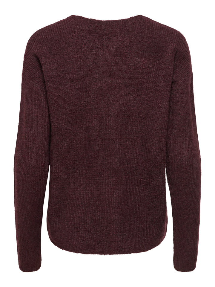 Only Camilla V-Hals trui bordeaux – dames
