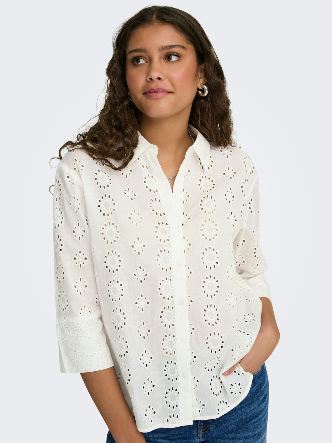 Jacqueline de Yong Tallie blouse off-white – dames
