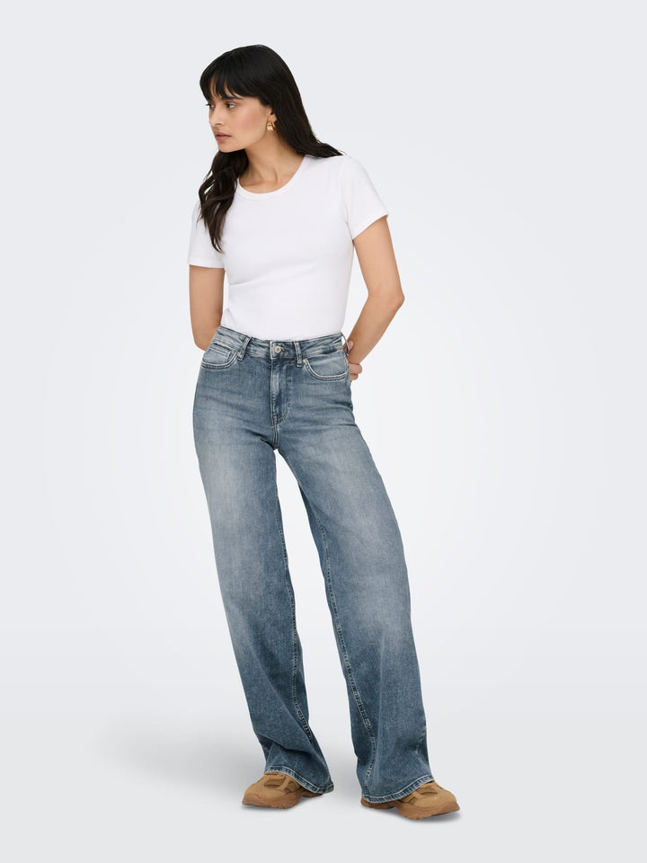 Only Madison wide fit jeans blauw – dames - Blue Denim - L34