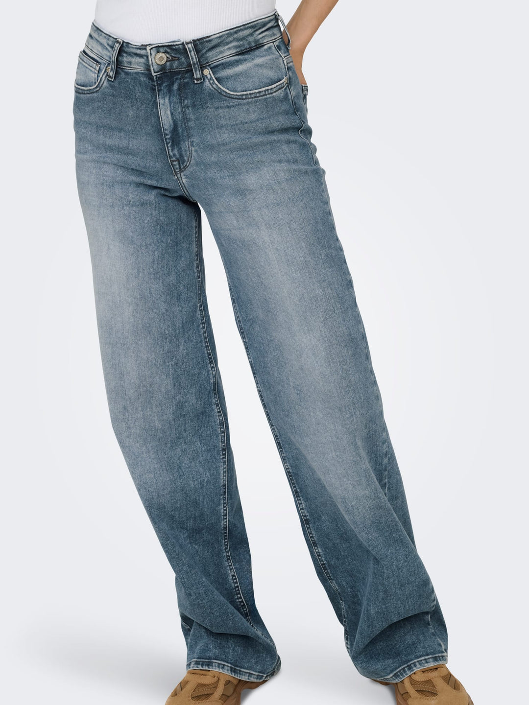 Only Madison wide fit jeans blauw – dames - Blue Denim - L34