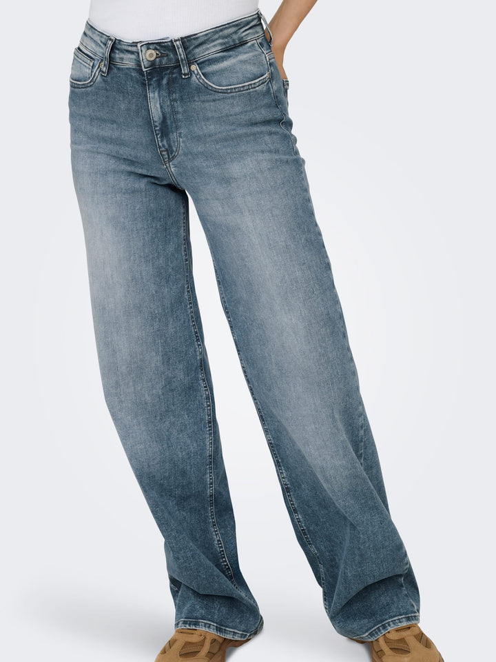 Only Madison wide fit jeans blauw – dames - Blue Denim - L34
