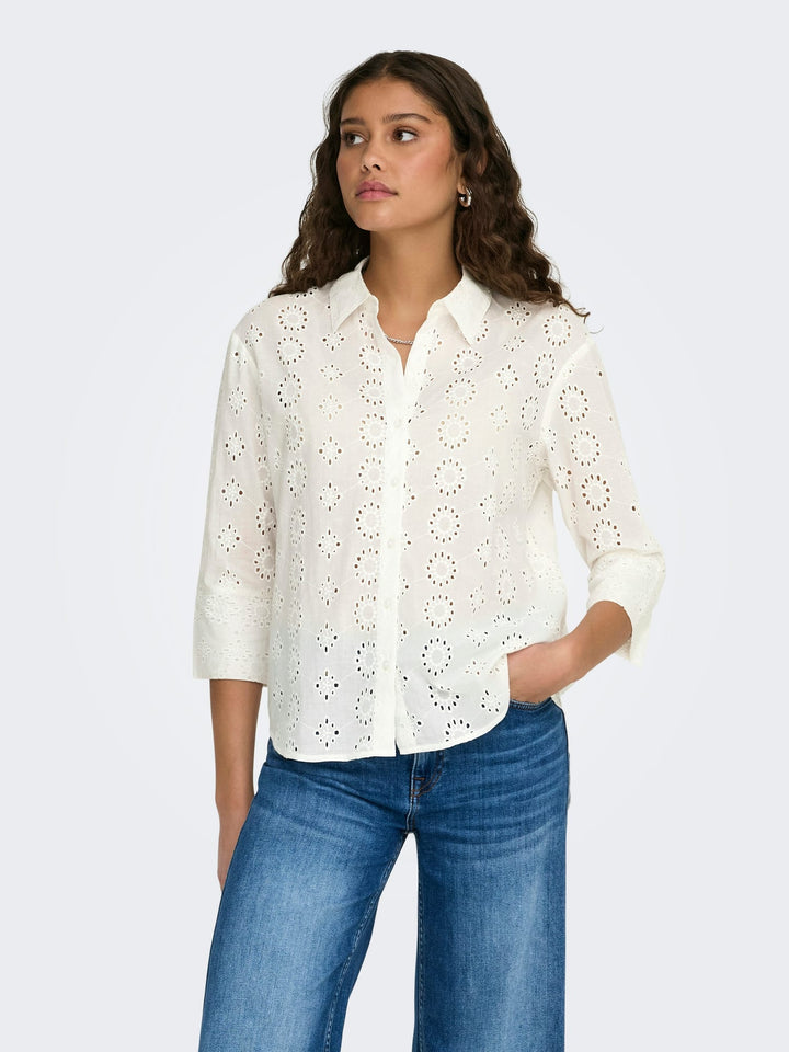 Jacqueline de Yong Tallie blouse off-white – dames