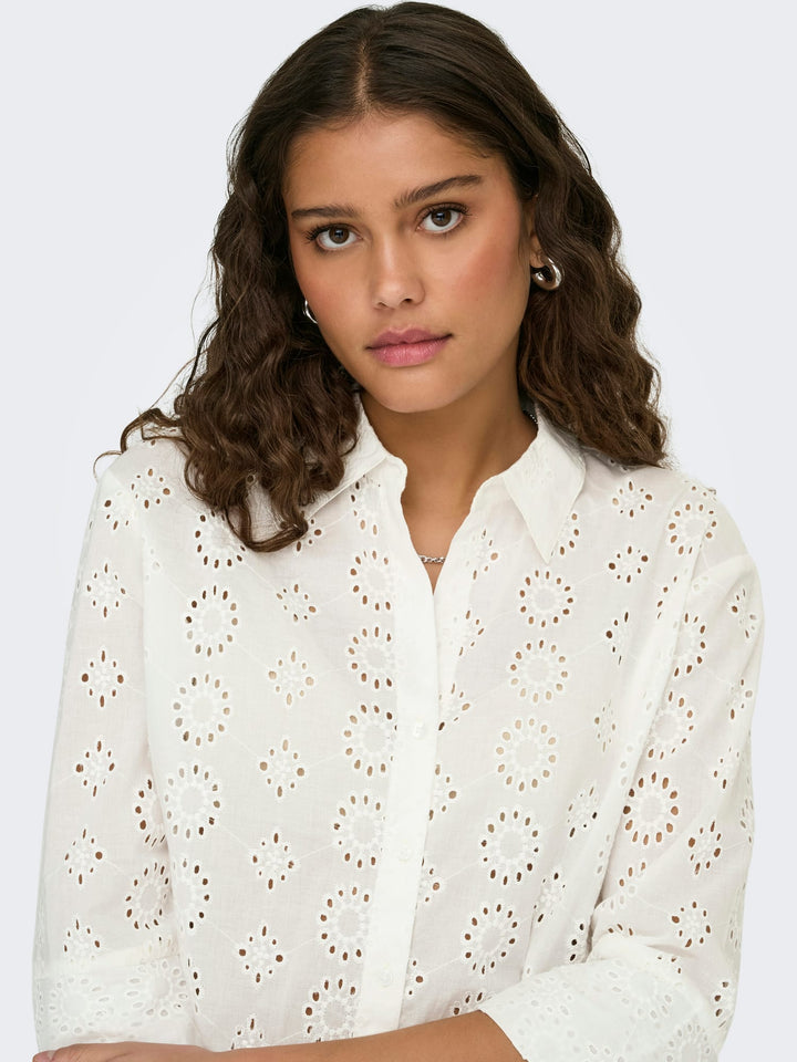 Jacqueline de Yong Tallie blouse off-white – dames