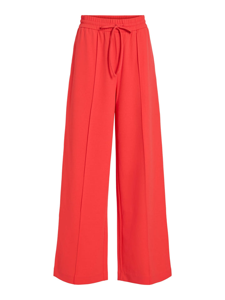 Vila Clua lange broek dames koraal rood – wijde pijpen