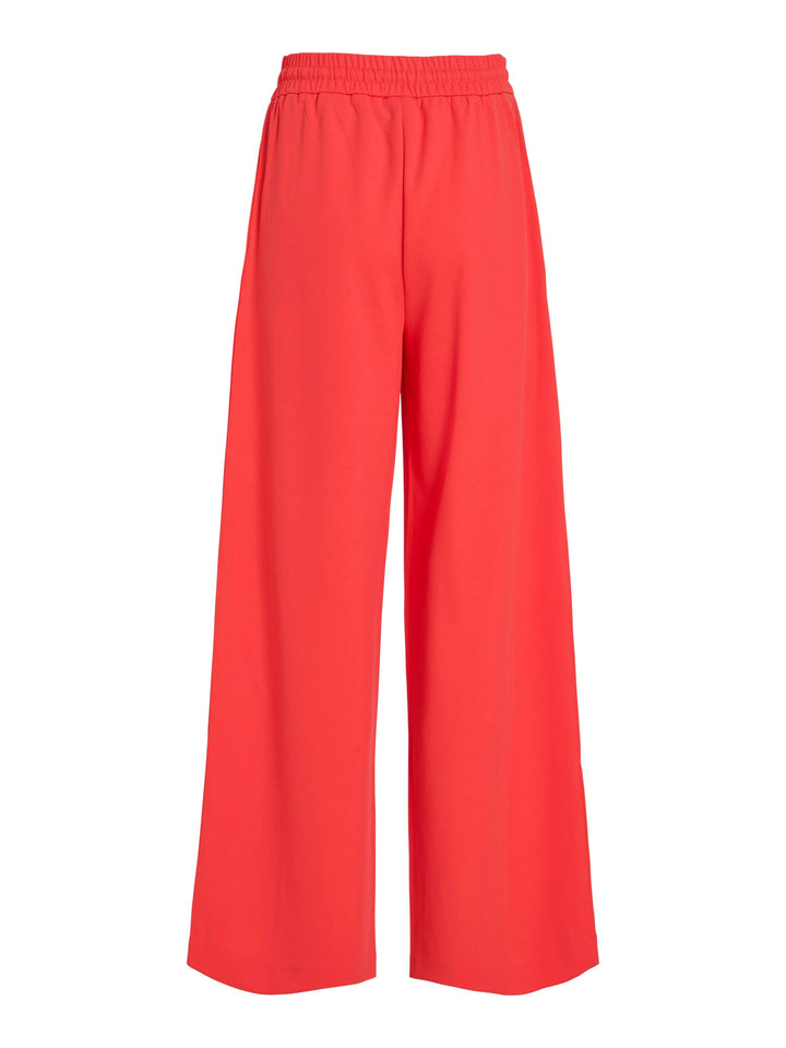 Vila Clua lange broek dames koraal rood – wijde pijpen