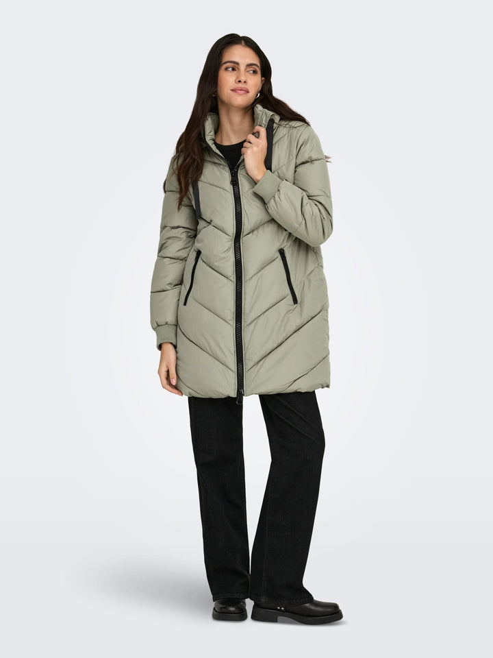 Jacqueline de Yong Skylar winterjas olijf – dames
