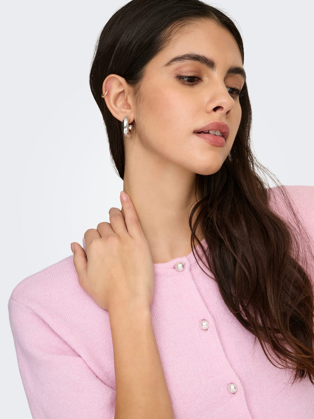 Jacqueline de Yong 15363310 Rue vest gebreid dames - Licht Roze