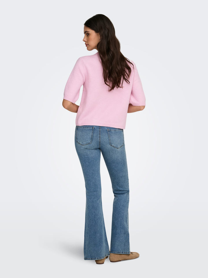 Jacqueline de Yong 15363310 Rue vest gebreid dames - Licht Roze