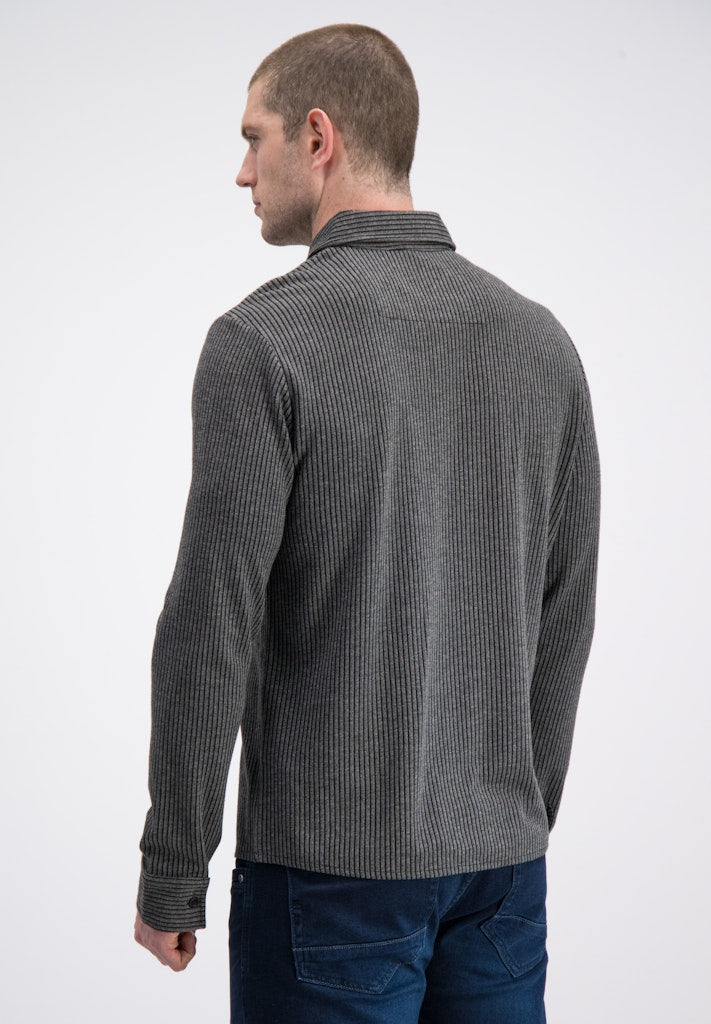Gabbiano men overhemd l/m grijs dessin – heren
