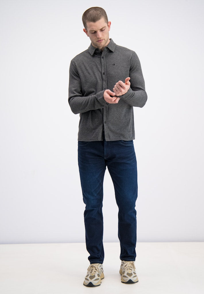 Gabbiano men overhemd l/m grijs dessin – heren