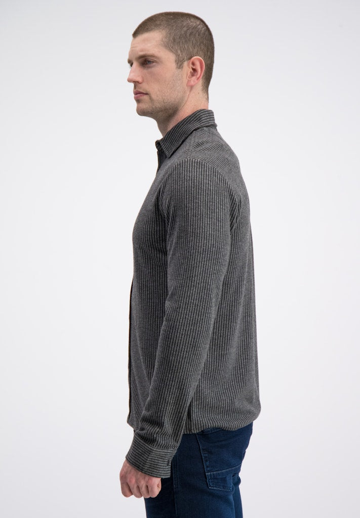 Gabbiano men overhemd l/m grijs dessin – heren