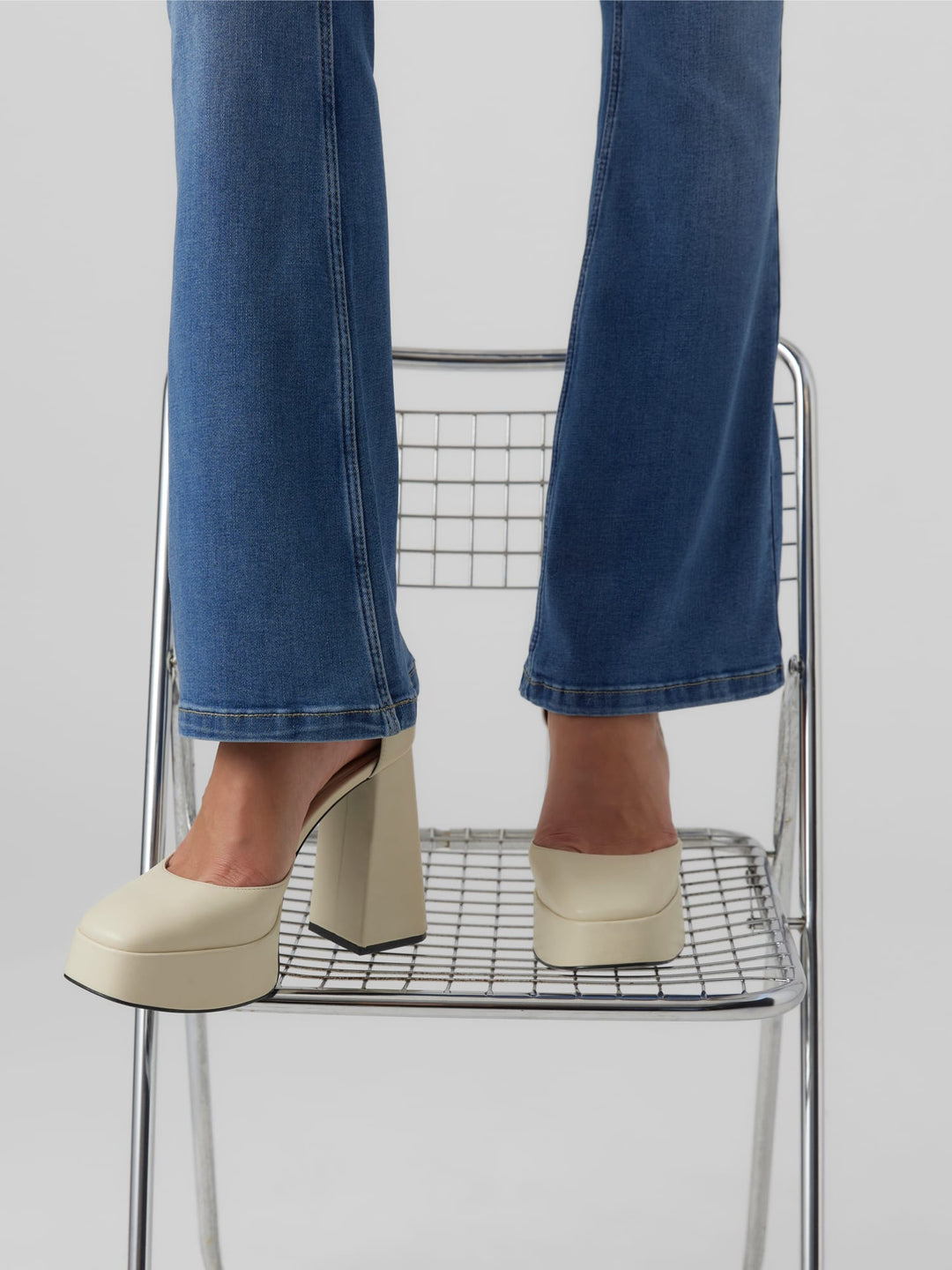 VERO MODA flared jeans dames – 10279177 Scarlet - Blue Denim - L34