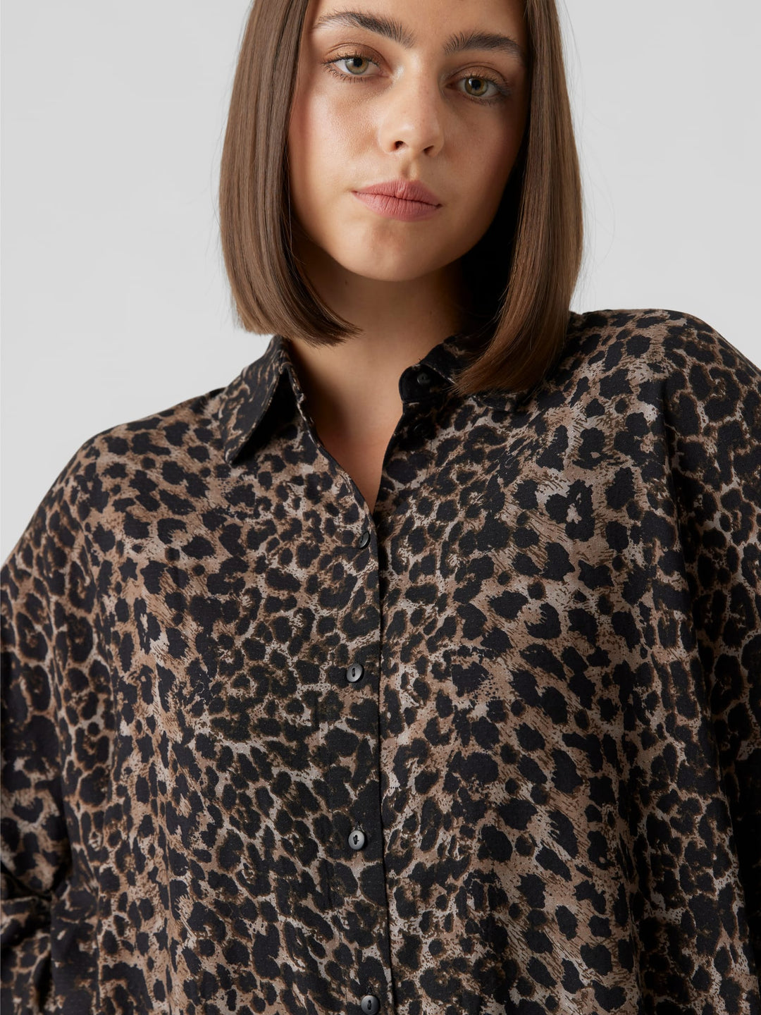 VERO MODA Kittie blouse l/m bruin dessin – dames