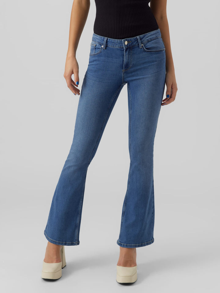 VERO MODA flared jeans dames – 10279177 Scarlet - Blue Denim - L34