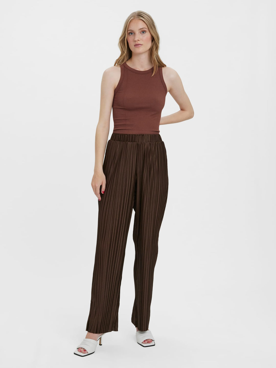 VERO MODA 10278079 Sutton lange broek dames bruin