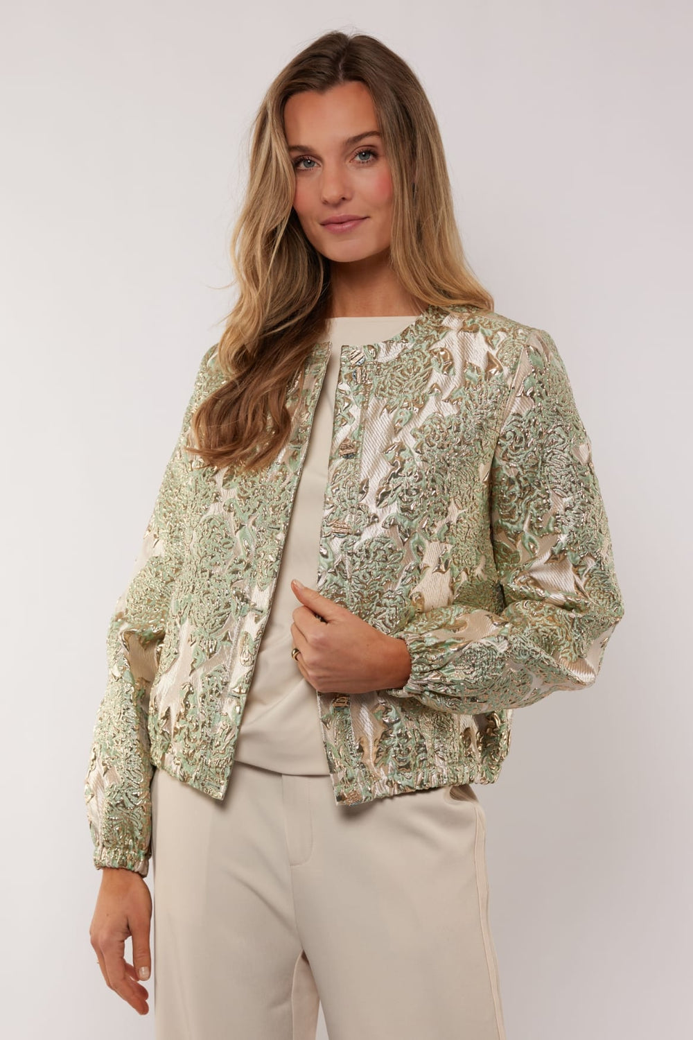 G-Maxx Dalia jacket groen dessin – dames jack