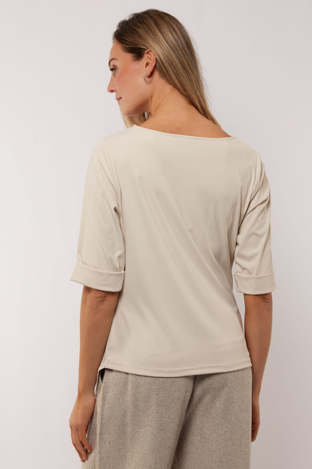 G-Maxx Romina top beige – dames t-shirt k/m