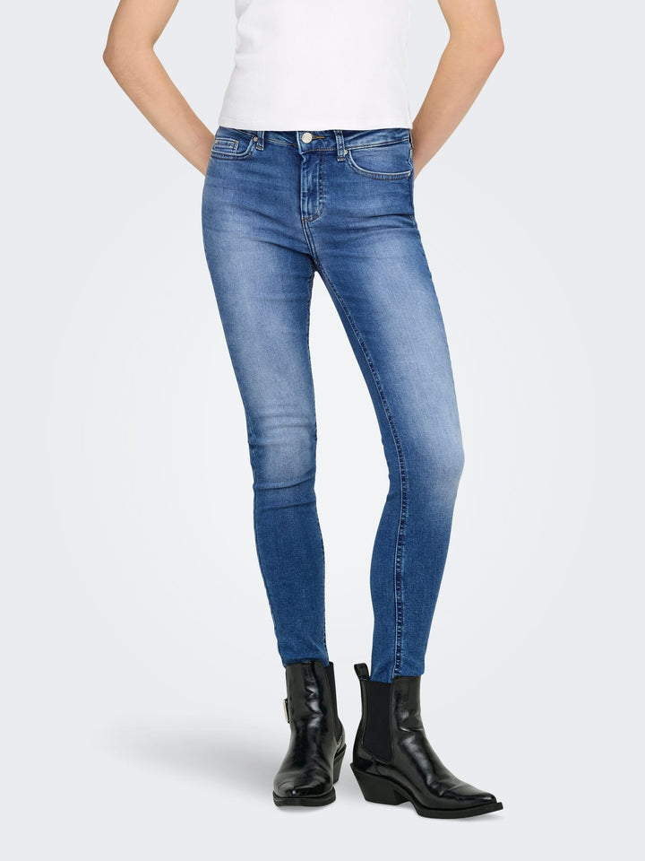 Only 15195681 BLUSH skinny fit jeans – dames - Blue Denim - L34
