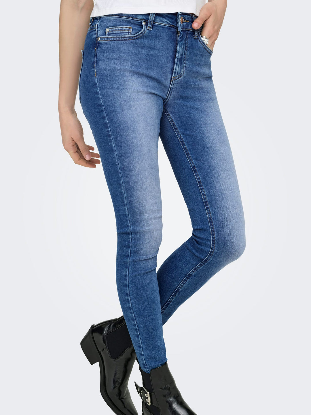 Only 15195681 BLUSH skinny fit jeans blauw – dames - Blue Denim - L30