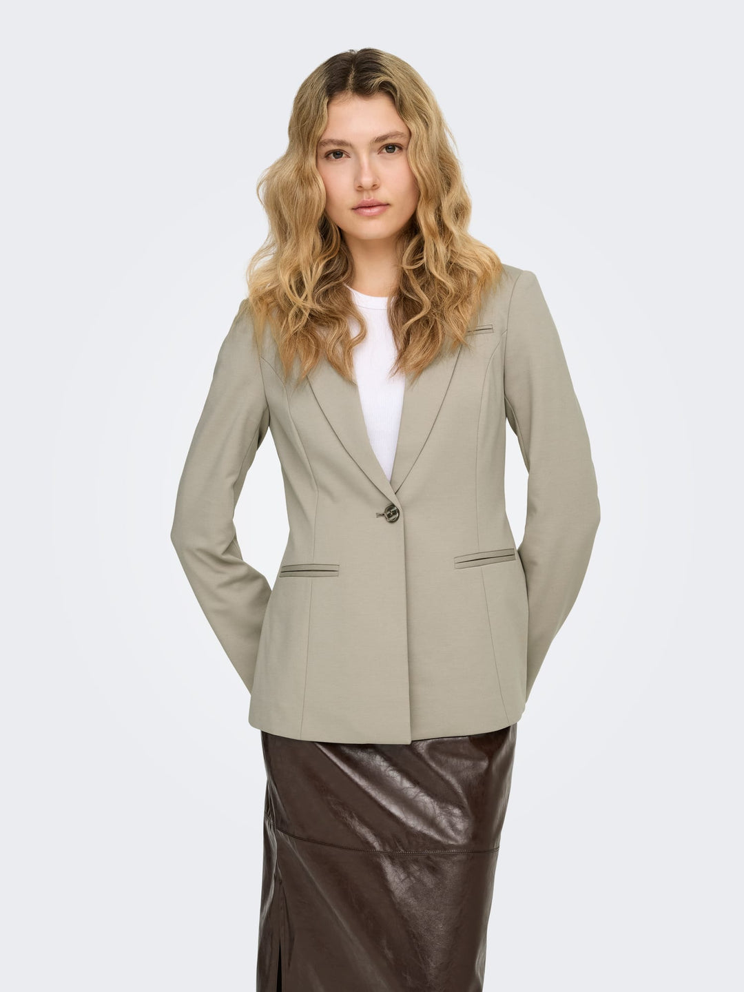 Only ONLPEACH L/S FIT BLAZER TLR NOOS blazer beige – dames