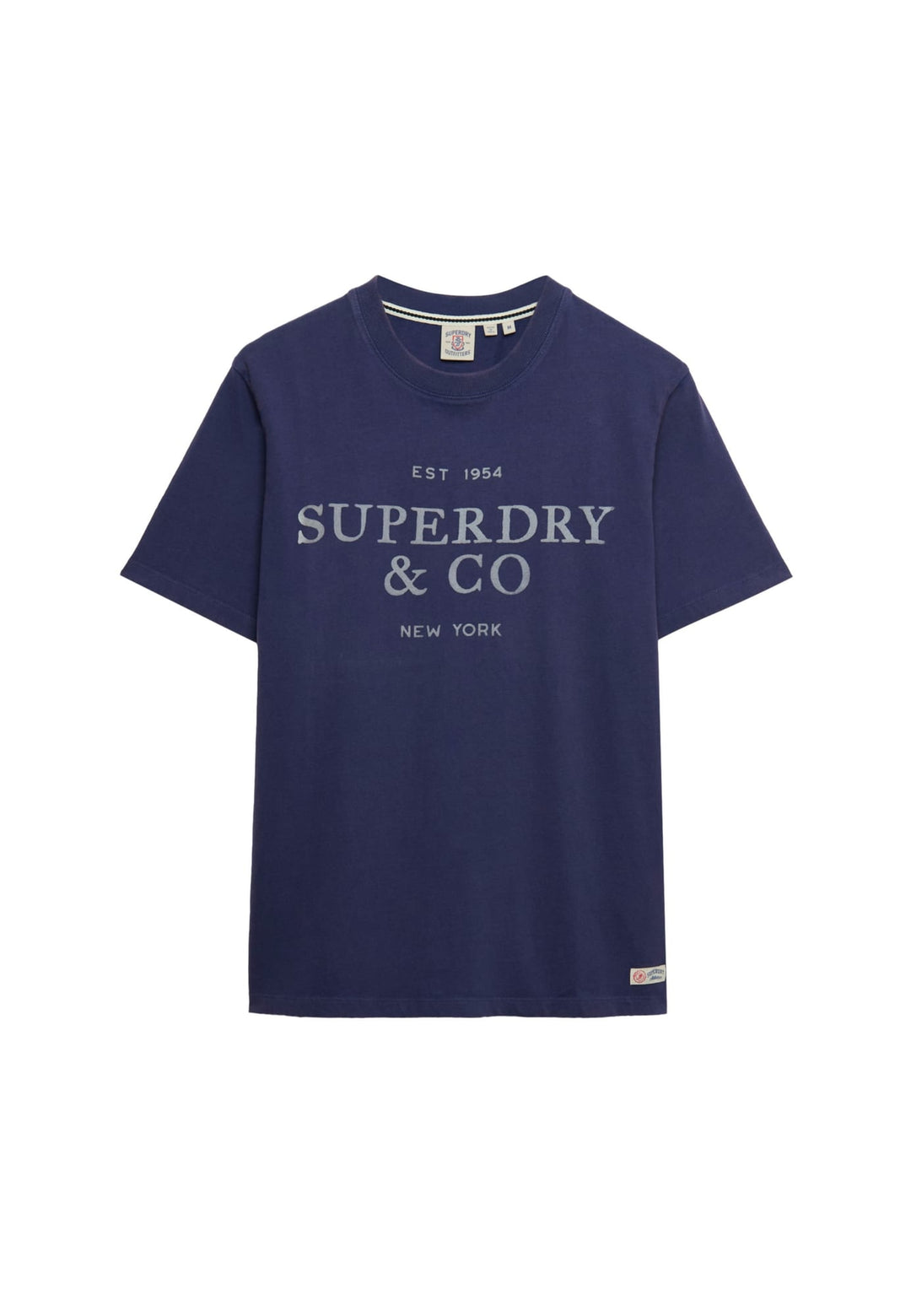 Superdry heren T-shirt rafblauw – 1954 Company Relaxed