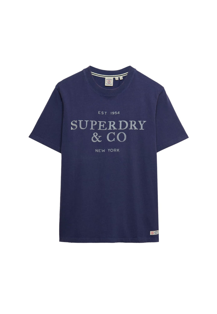 Superdry heren T-shirt rafblauw – 1954 Company Relaxed
