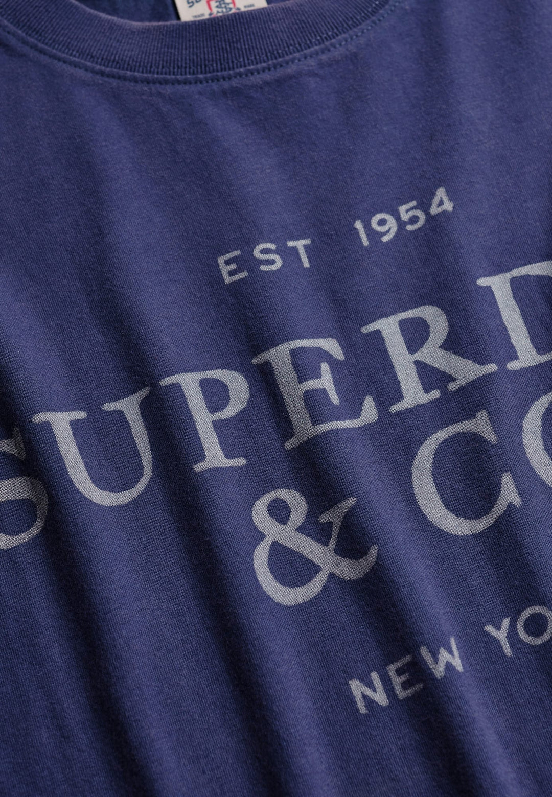 Superdry M1012392A t-shirt k/m rafblauw – heren