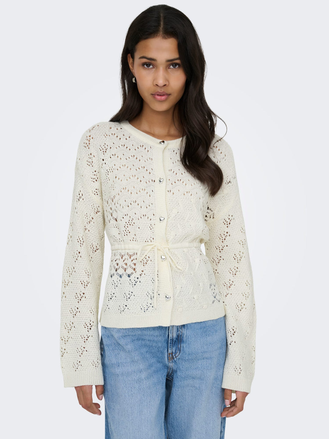 Only Elke vest gebreid dames - off-white