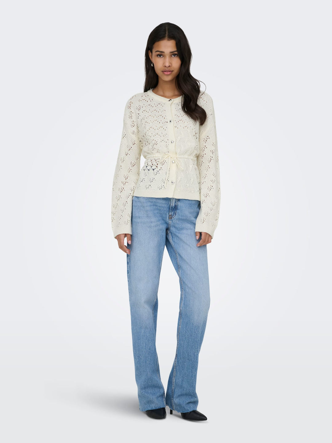 Only Elke vest gebreid dames - off-white