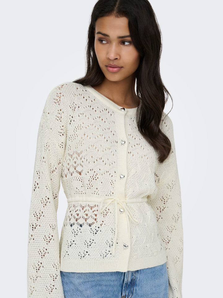 Only Elke vest gebreid dames - off-white