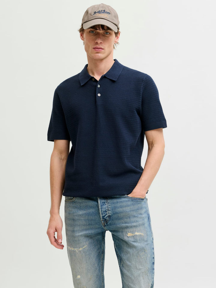 Jack & Jones Bluriley polo k/m navy – heren