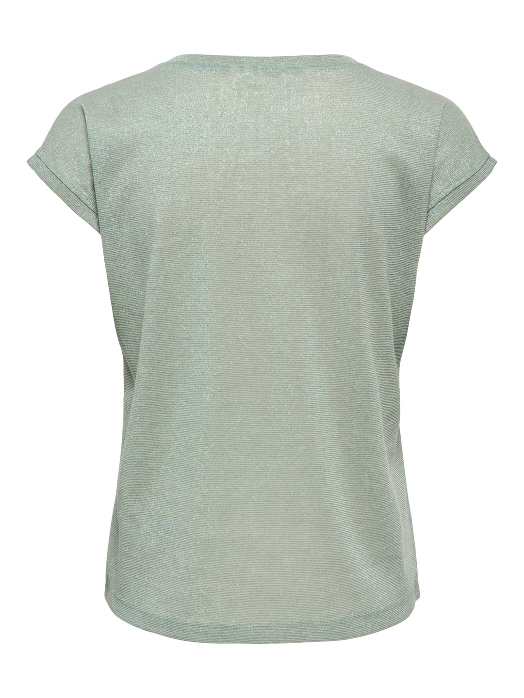 Only ONLSILVERY S/S V NECK LUREX TOP – dames t-shirt - Olijf