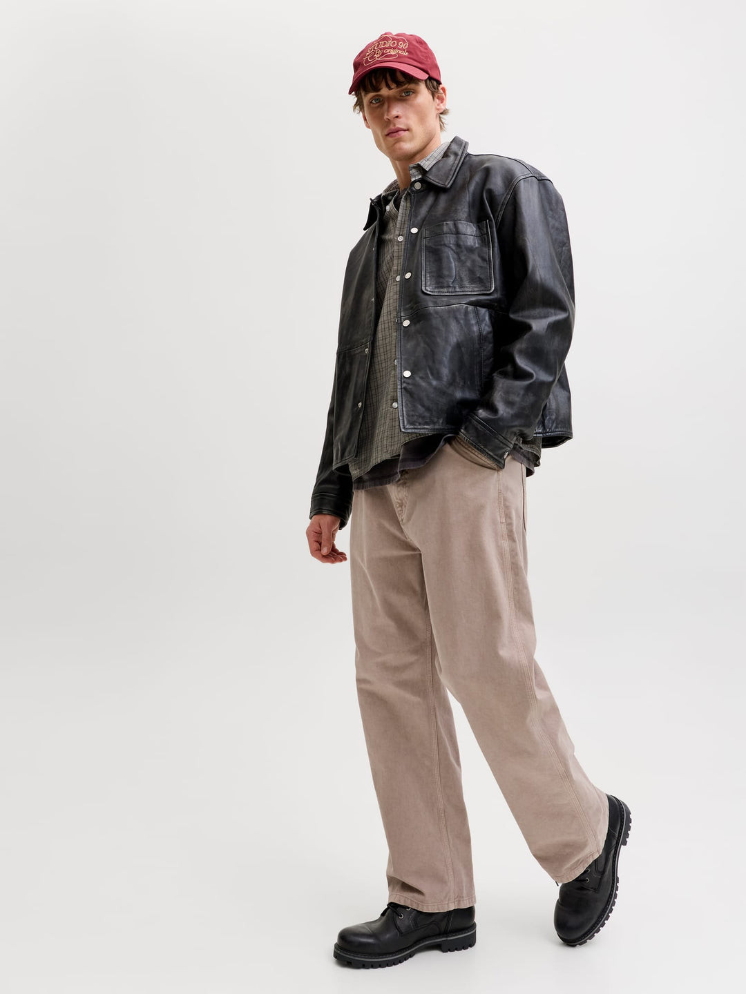 Jack & Jones JPSTALEX RAYE WORKER PANTS – heren - Taupe - L32