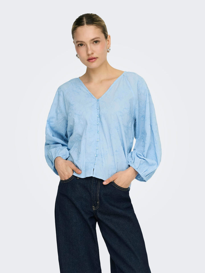 Only Zion blouse lichtblauw – dames
