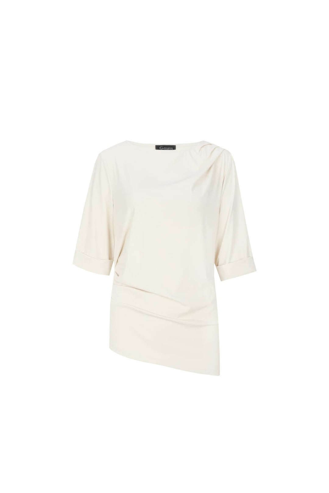 G-Maxx Romina top beige – dames t-shirt k/m