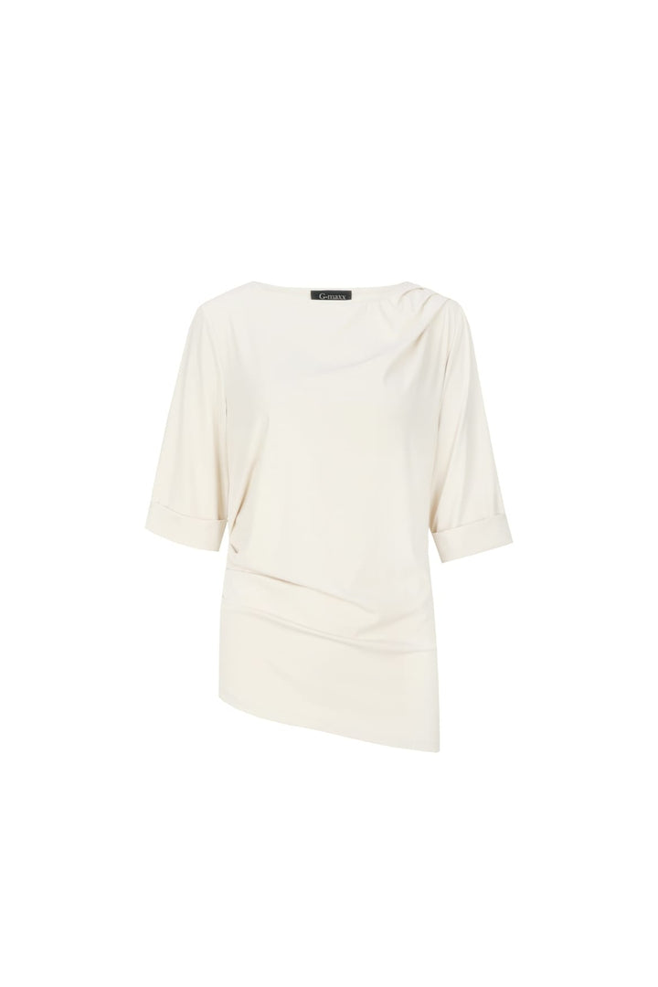 G-Maxx Romina top beige – dames t-shirt k/m