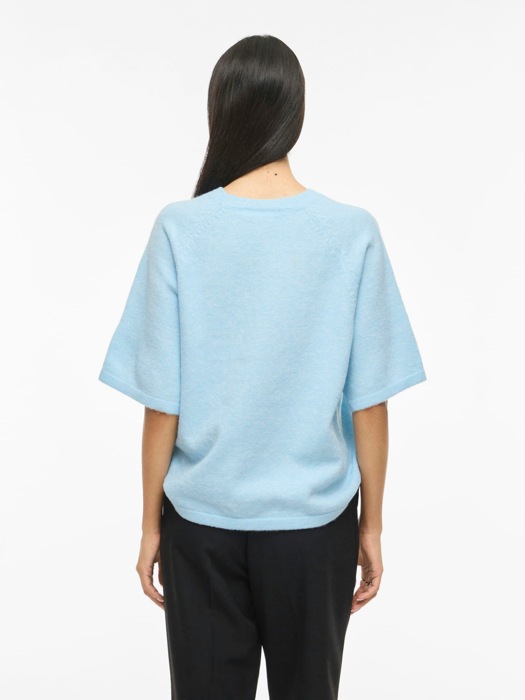 Vila VILIGA 2/4 O-NECK KNIT TOP lichtblauw – dames