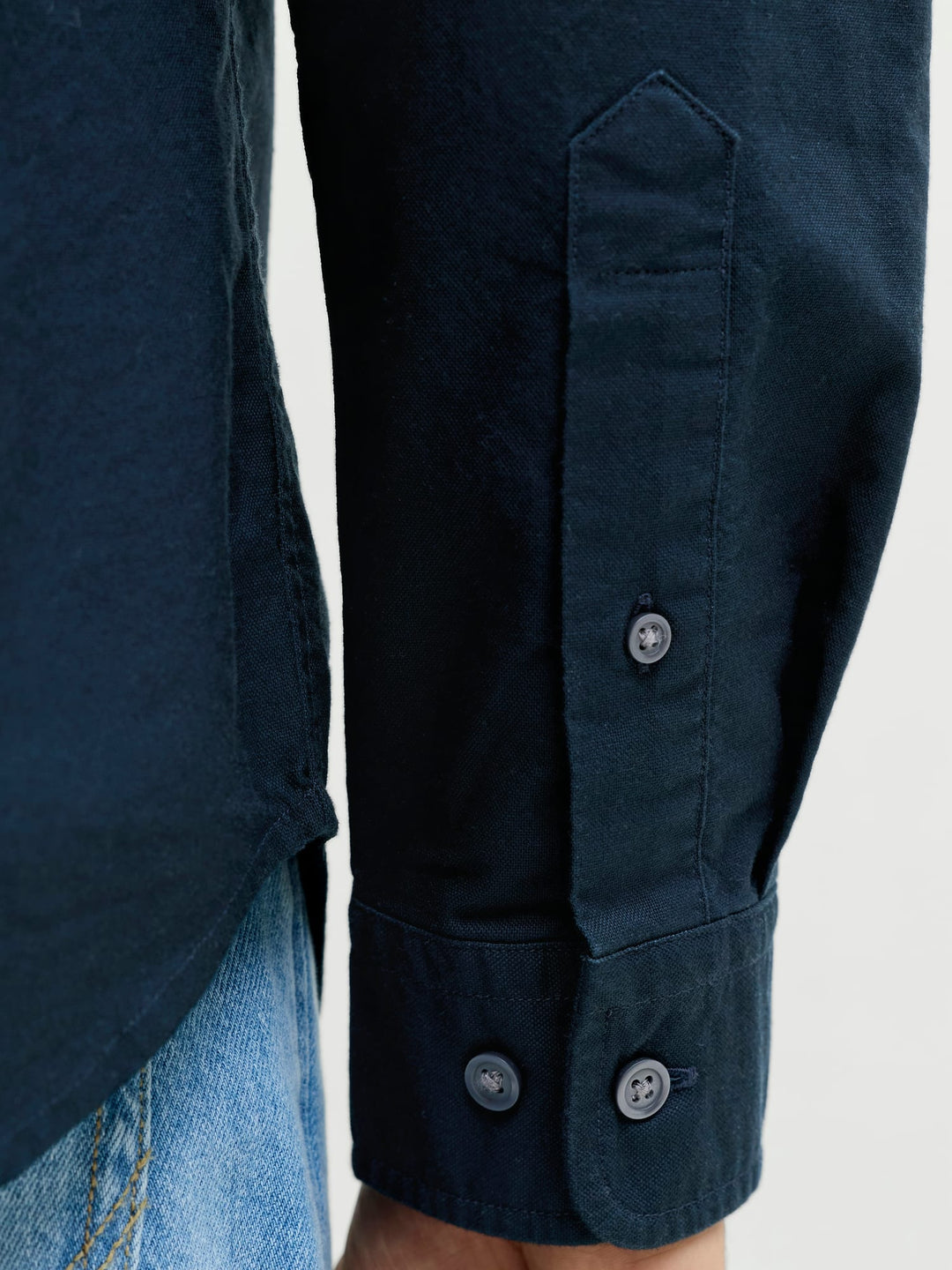 Jack & Jones JJEHARVEY Oxford L/S Shirt – heren - Navy