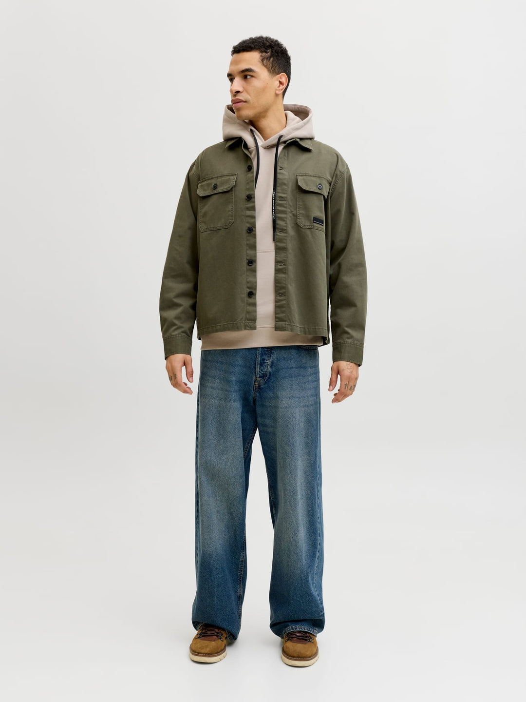 Jack & Jones Fusion hoodie zand – heren