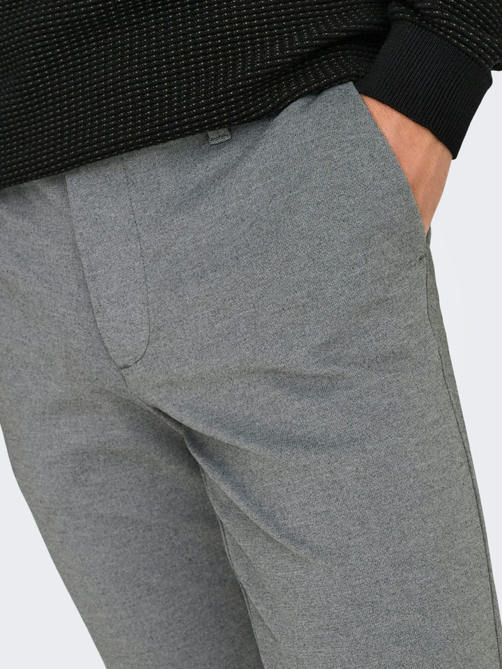 ONLY & SONS ONSMARK SLIM GW 0209 PANT – heren lange broek - Grijs - L34
