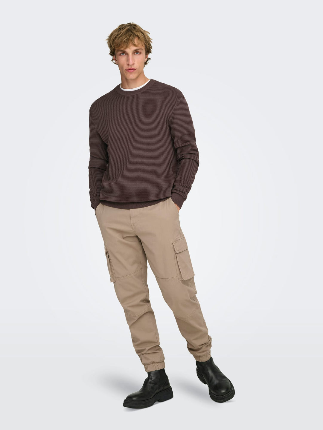 ONLY & SONS cargo broek zand – heren - L32