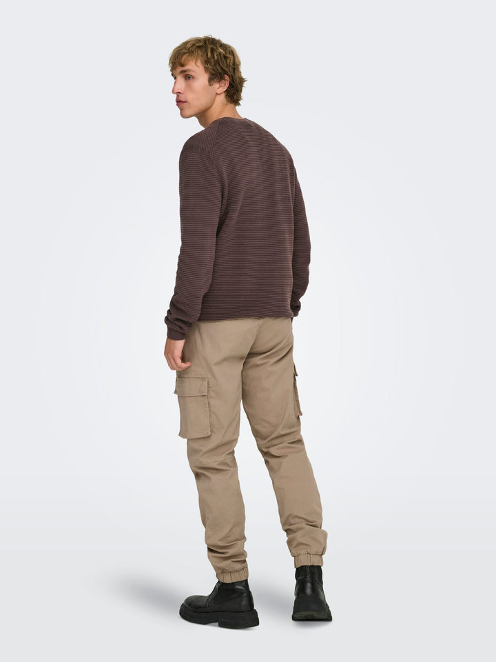 ONLY & SONS ONSCAM STAGE CARGO CUFF broek – heren - Zand - L30