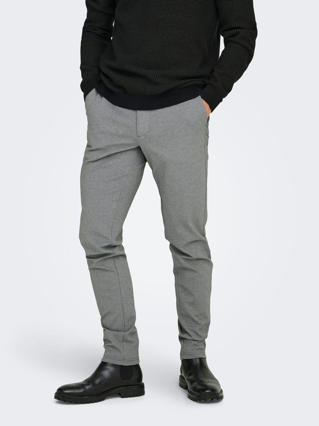 ONLY & SONS ONSMARK SLIM GW 0209 PANT – heren lange broek - Grijs - L34